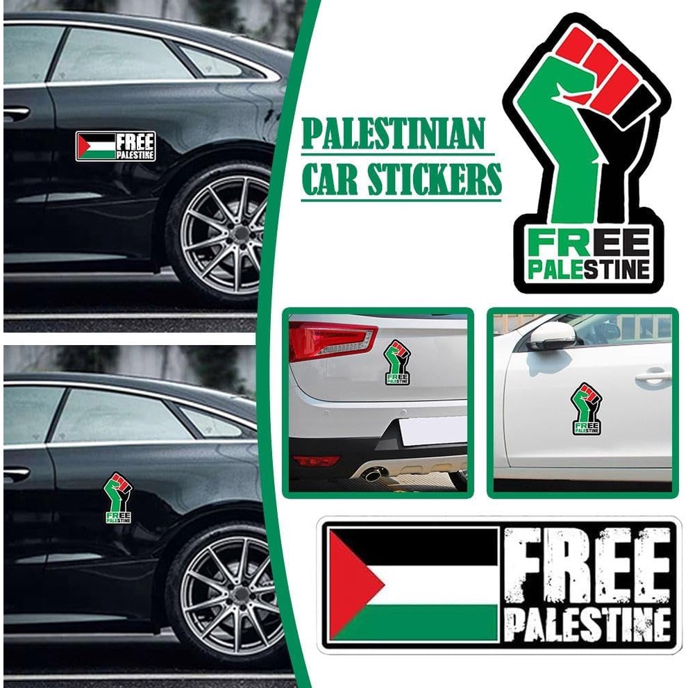 Free Palestine Palestinian Flag Victory Save Gaza Car Protest Stickers Car Window Decal Label