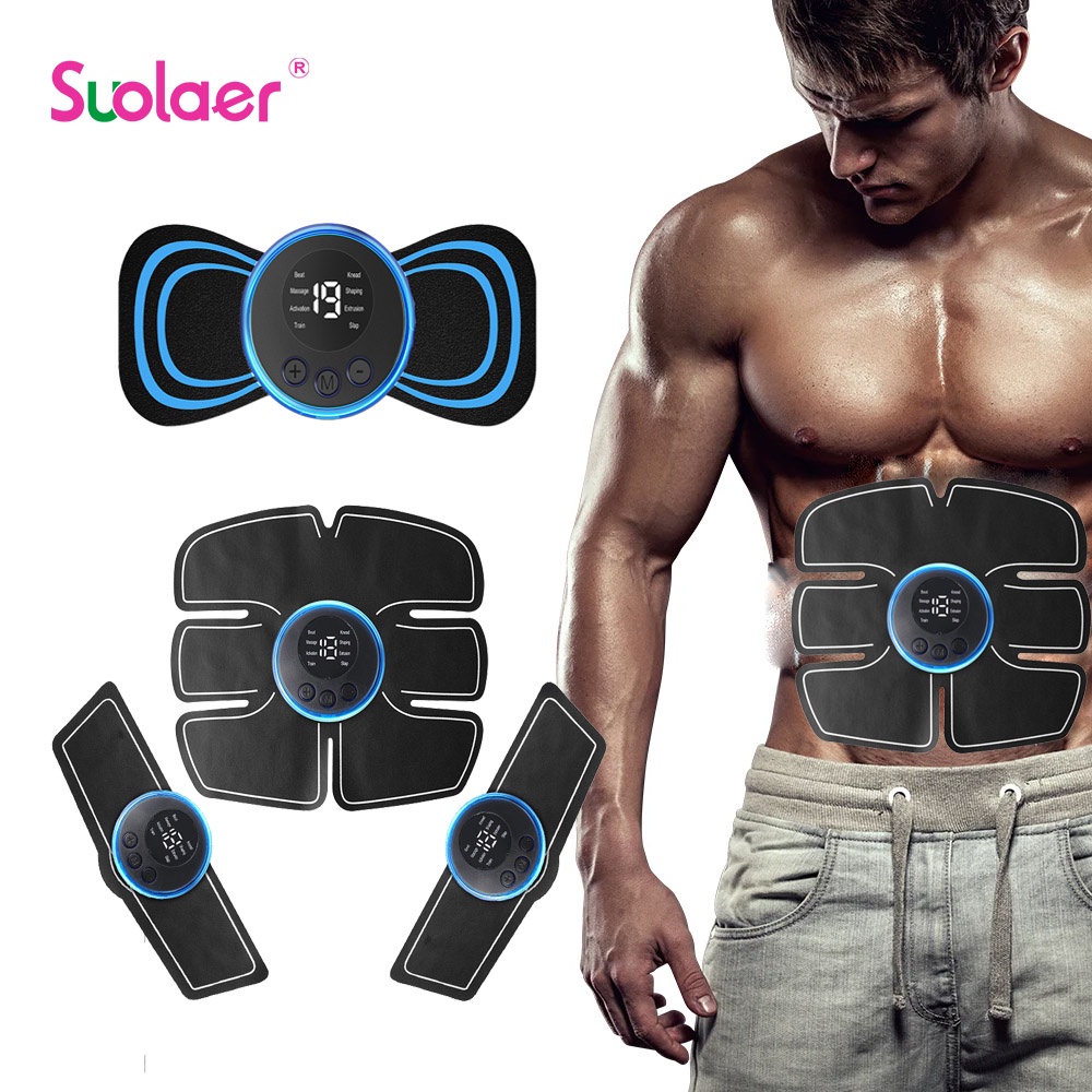 Suolare Smart EMS Wireless Muscle Stimulator Fitness Trainer Abdominal Training Electric Weight Loss Stickers Body Slimming Massager