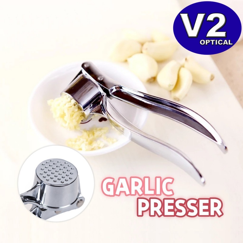 Stainless Steel Round Garlic Hand Presser Kitchen Squeezer Tool Chopper Manual Anti-slip Alloy Garlic Ginger Crusher