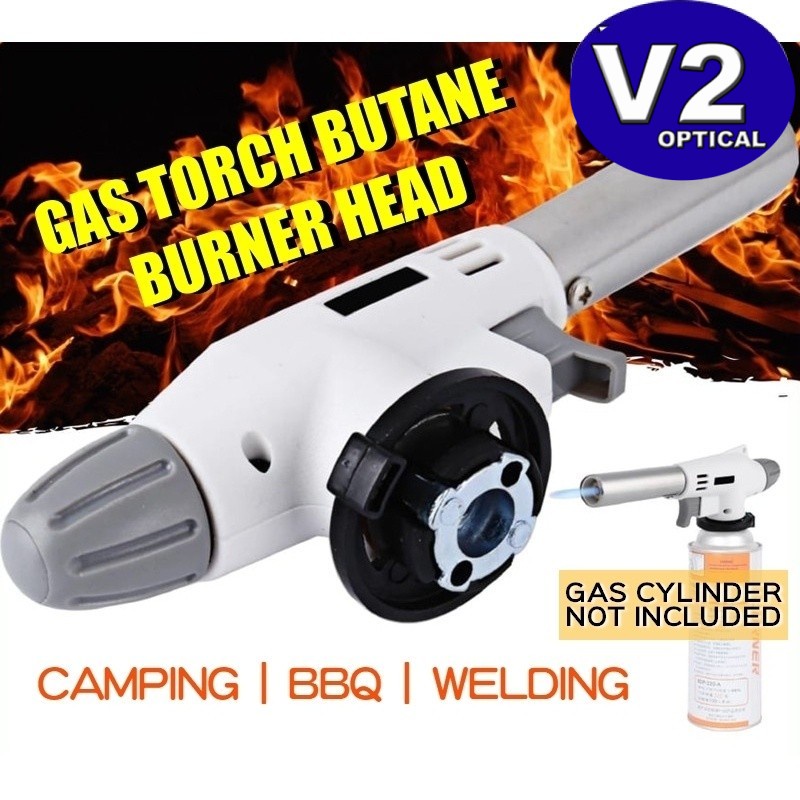 (HEAD ONLY) Multipurpose Torch Butane Burner Head Camping Gas Welding Fire Maker Flame Gun Welding  Ignition Lighter