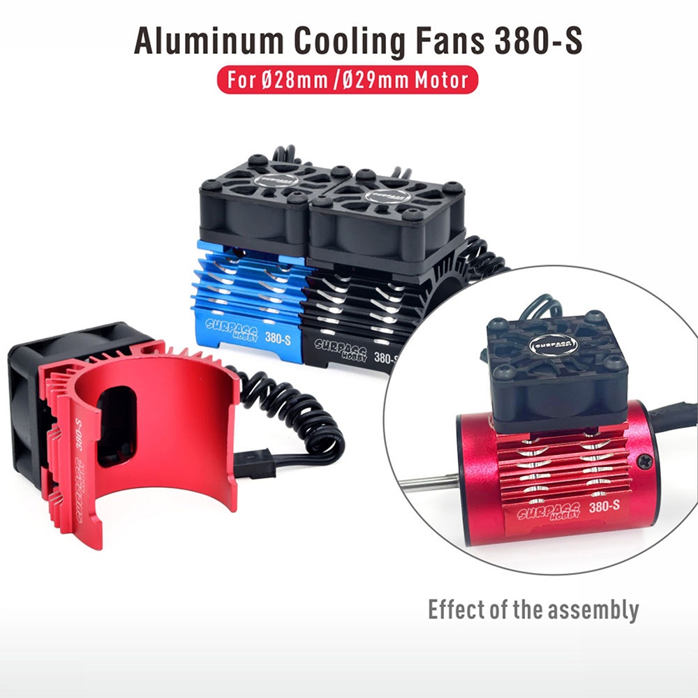 Essential Multi SURPASS HOBBY RC Motor Fan Cooling Heatsinks 380 390 540 550 Brushless 28/29/36mm - Image 2