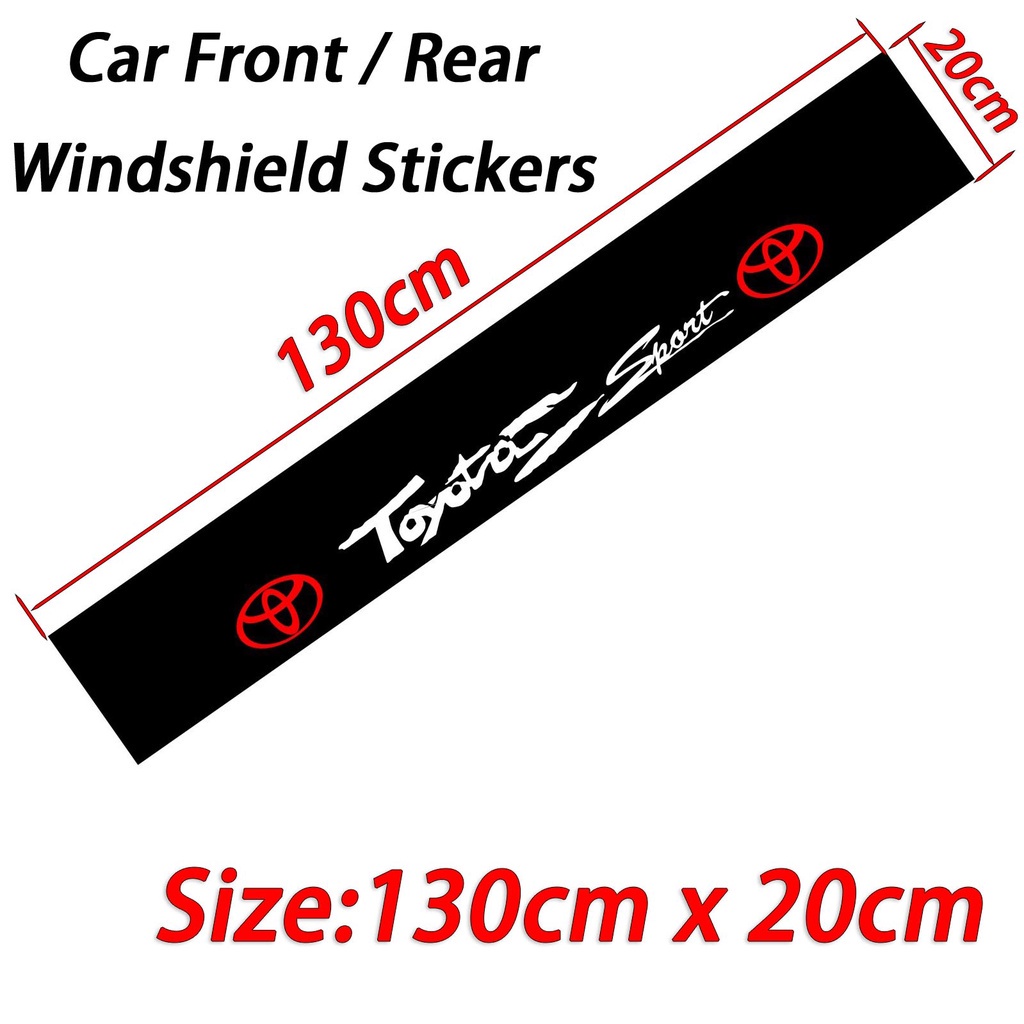 Multi Versatile Car Windscreen Windshield Sticker BLACK Decorative Stickers Toyota GR Sport VIos Yaris Corolla Cross ... - Image 5