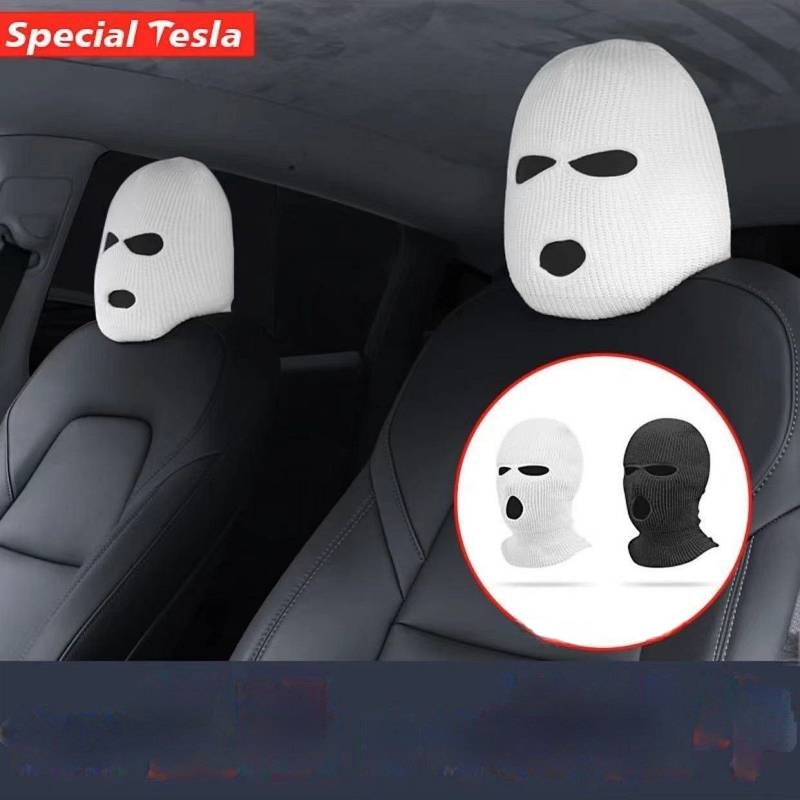 High-Profile Figure Tesla MODEL3/Y Car Seat Cover Personality Funny Hat Special Ya Retrofit Decorative Accessories RqIy