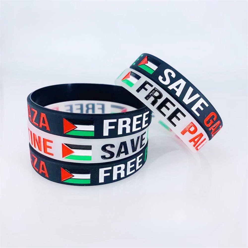 Simple Palestine Bracelets Fashion Letter Sports Silicone Wristband For Men Women Bangler Wrist Accessories Jewelry
