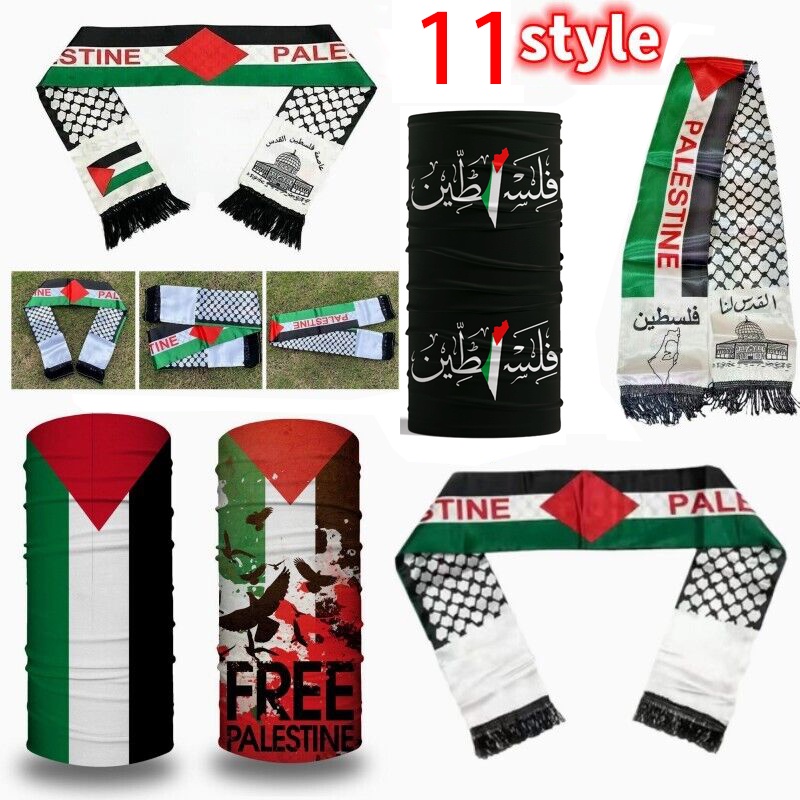 Palestine Flag Headband Mafla Sticker Palestin Palestine Palestina Flag Bendera Bandana Solidariti Scarf