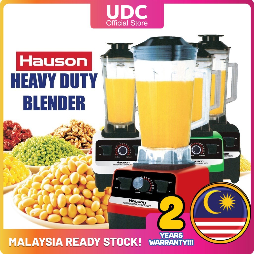 UDC • HAUSON  Heavy Duty 2L Blender Pengisar Buah Mixer Juicer High Power Blender Machine Food Blender 2L Tahan Lasak