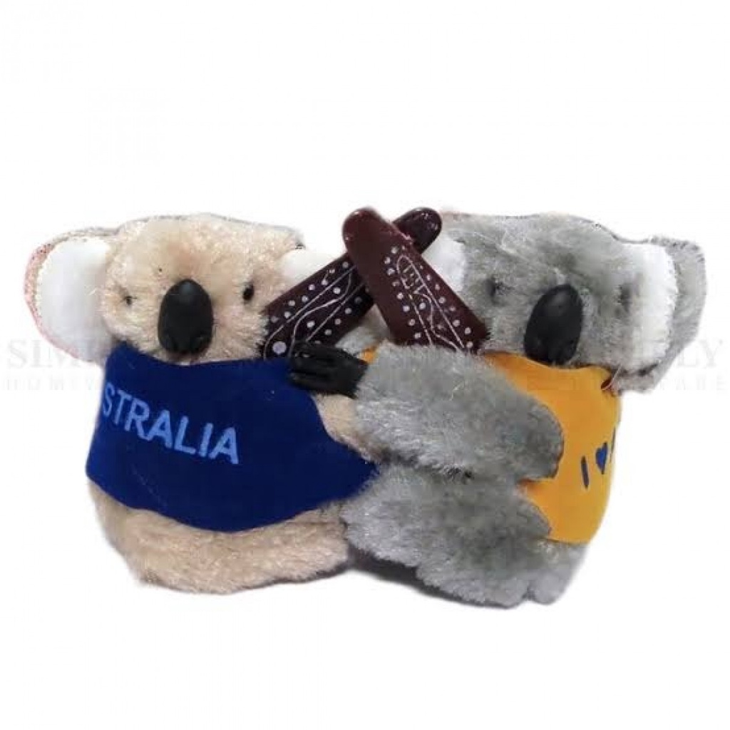 Australian Gift Souvenir Koala Clip On Doll couple Doll