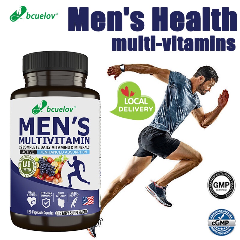 Men's Multivitam Supplement Vitamin Magnesium Calciun Zinc Increases Energy And Immune,30/60/120 Capsules