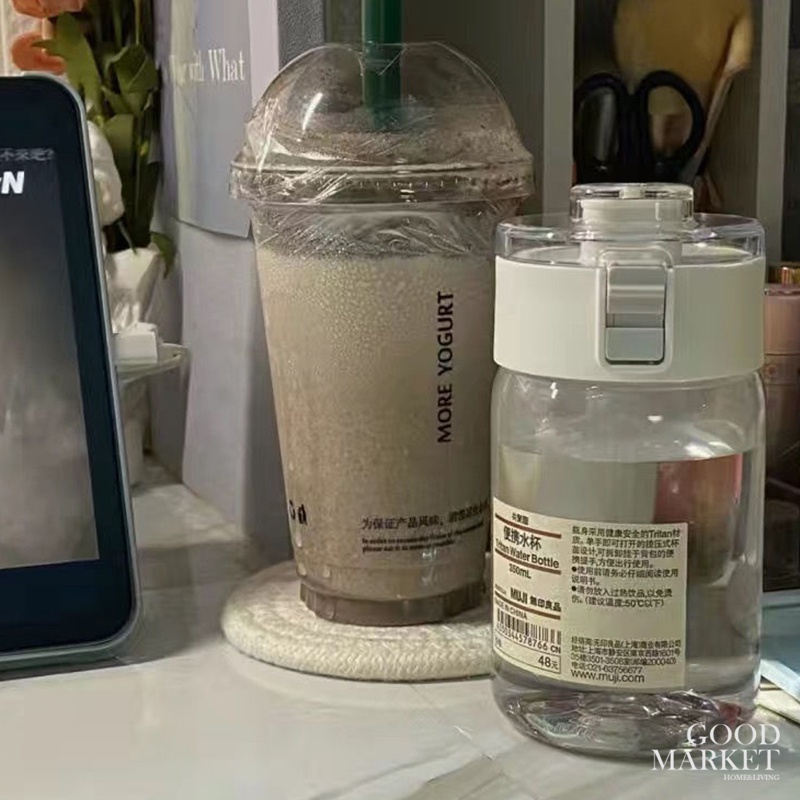 Have Purpose 350ml/550ml/800ml MUJI same style space cup water bottle sticker new bouncing cover handy sports plastic - Image 5