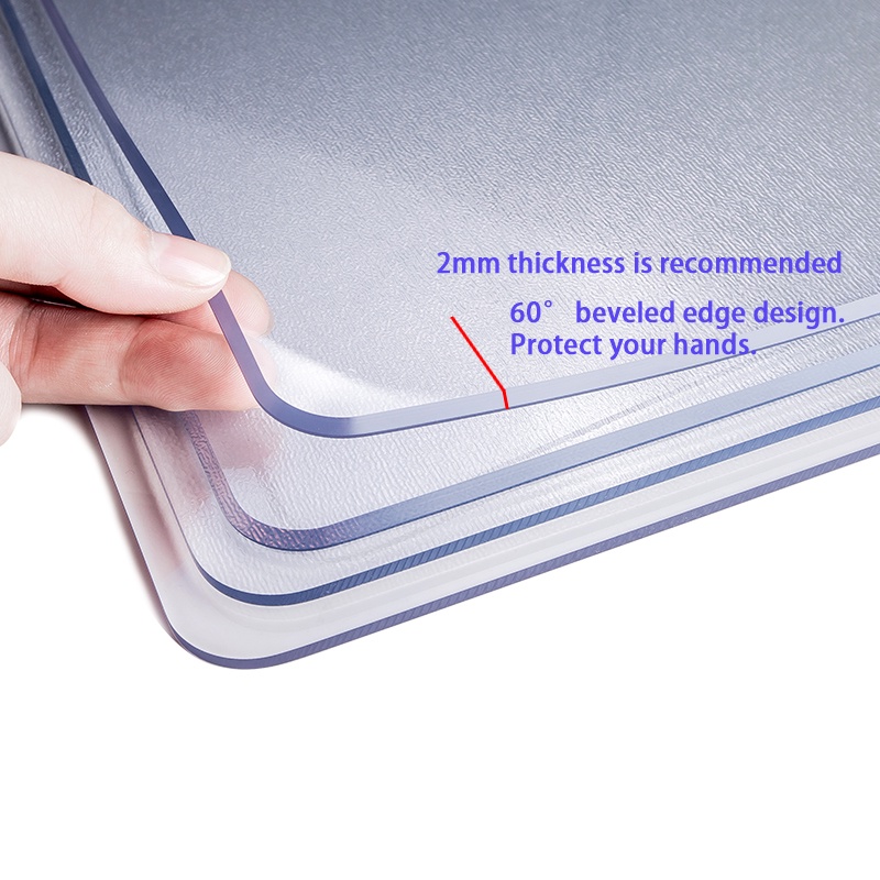 Essential Purpose Transparent Alas Meja plastic tebal pvc table mat cover protector round top Premium Versatile - Image 2