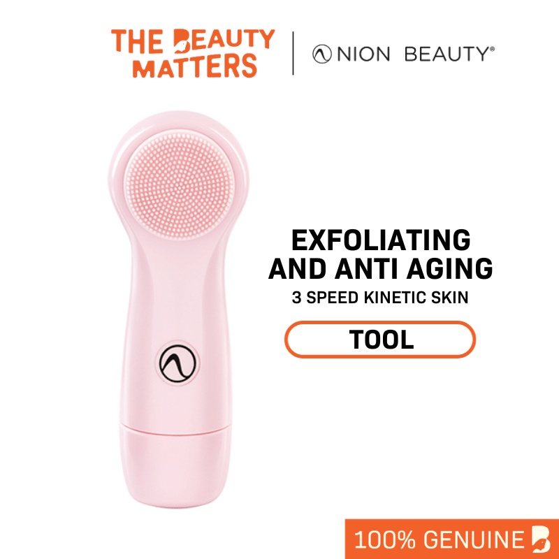 Nion Beauty Express Silicon Facial Brush- Pink S-ion Technology® Silicon Tip