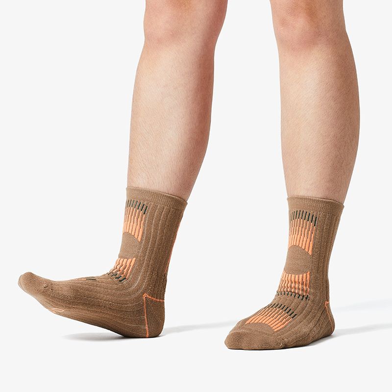 GOODPAIRSOCKS | Sun Day | Toasty Sun | Patterned Performance Crew Socks