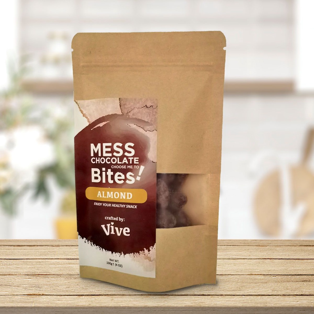 VIVE- Mess Bites Almond | 脏脏豆- 杏仁- Gourmet Indulgence, Nutty Elegance (100g)