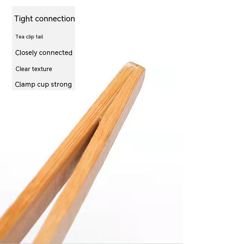 Must Premium 2PCS/Set 18cm Bamboo Toast Tongs Anti Heat Wooden Tea Clip Reusable Bend Anti-Slip Design Straight Teawa... - Image 3