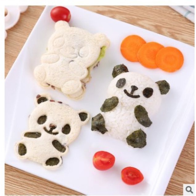 w3a4 Panda Bread mould rice mould sushi mould cute acuan sushi acuan nasi biscuit roti…
