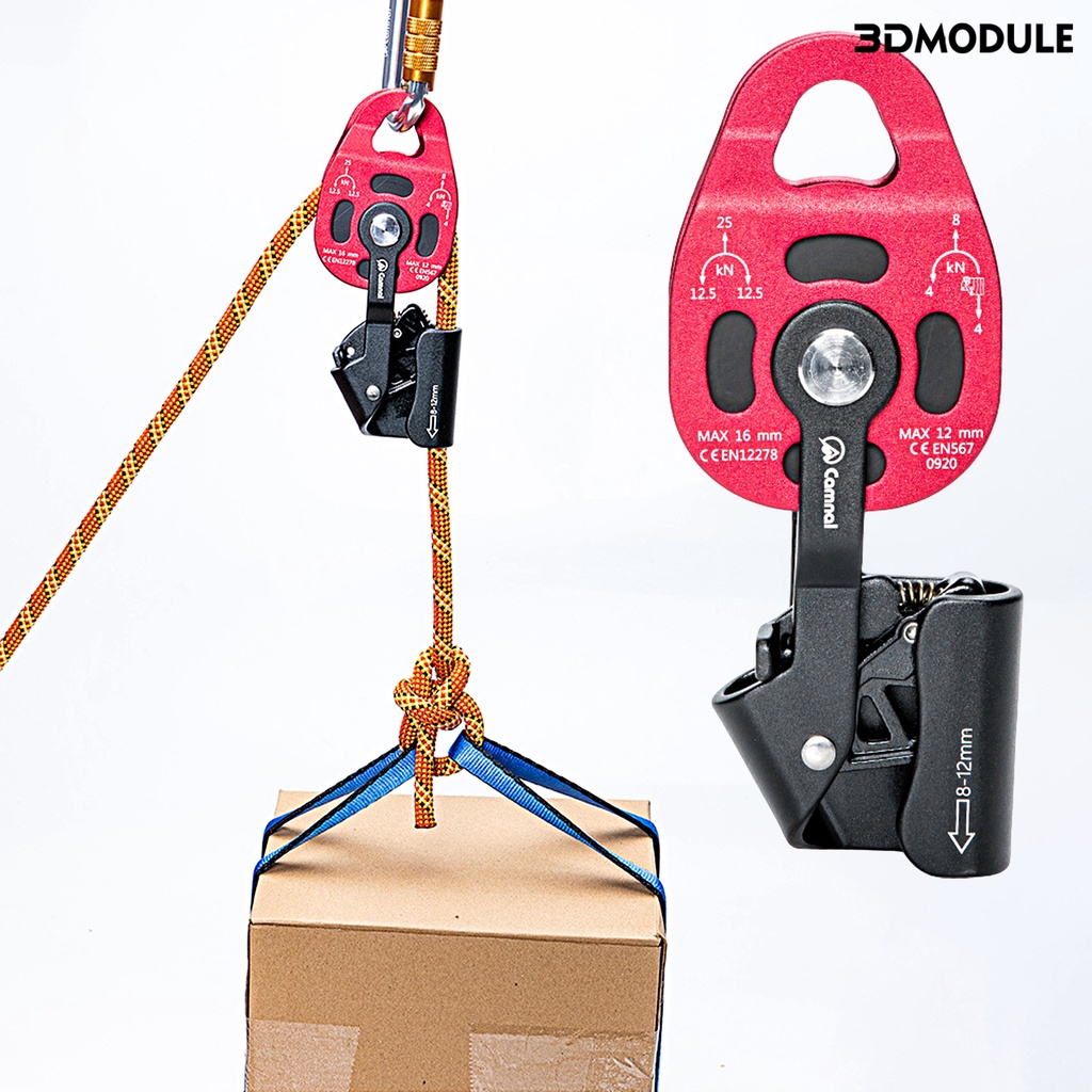 DM-Lifting Pulley Polished Wear-resistant Ball Bearing Strong Load Portable Air Conditioning Installation Aviation Aluminum Heavy Duty Climbing Rescue Pulley for Outdoor