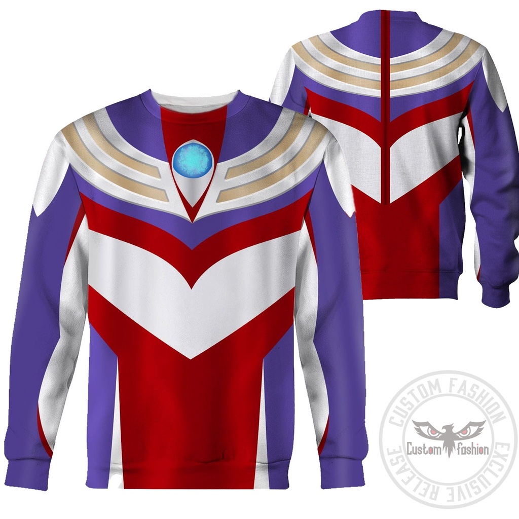 Multi Have 【CustomFashion】Ultraman Tiga Hoodie Long Sleeve Shirt T-shirt Zipper Hoodies Man Women Kid Suit 3D Pri... - Image 3