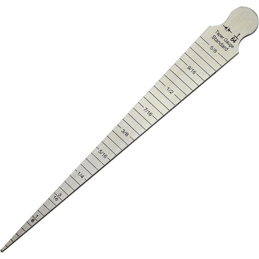 TOPTOOL Wedge Feeler, Gap Hole Stainless Steel Welding Gauge, Measure Tool 1-15mm Taper Ruler Measure Depth Clearance
