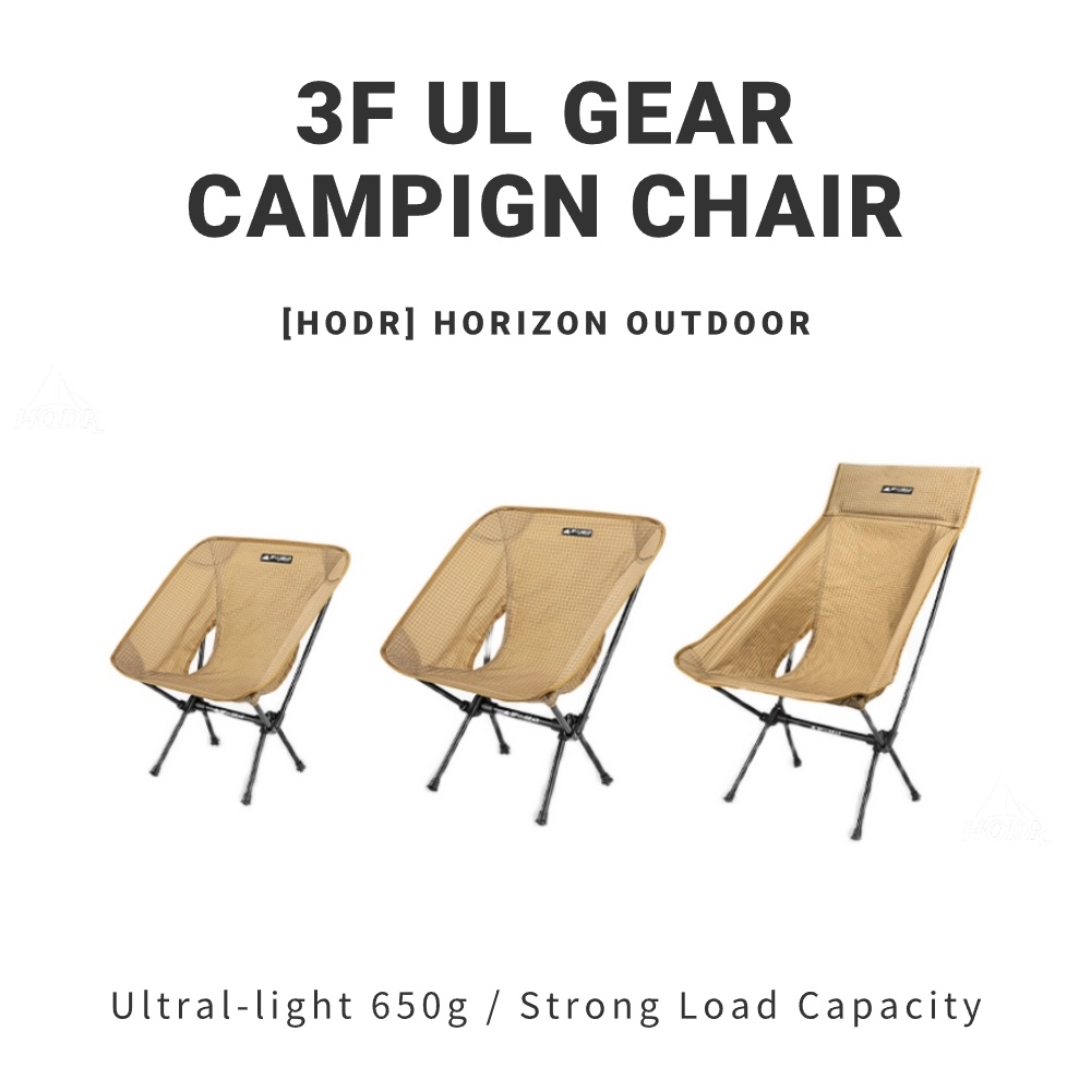 [HODR] 3F UL GEAR Camping Folding Chair Ultral-Light Helinox Ultra Light Fabric Portable Fishing Beach Lazy Chair Director Chair Outdoor Travel Hiking Accessories