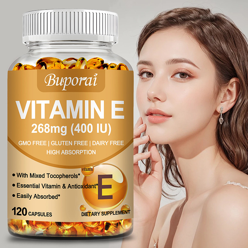 Buporai Vitamin E 400 IU Mixed Tocopherols, 30/60/120Softgels