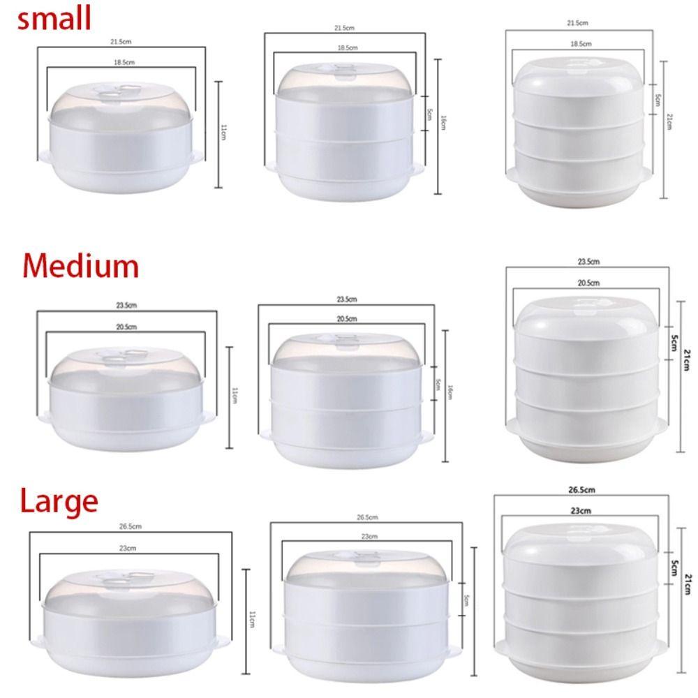 Meal Utensil LAN Oven Steamer Microwave Food Steamed Dumpling Rice Cookware Lid Cooking Container - Image 3