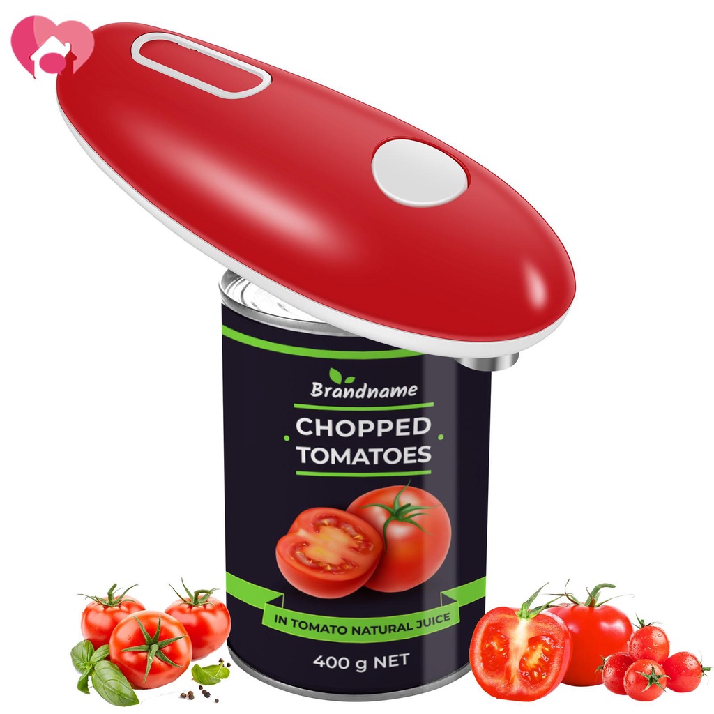 Electric Can Opener Smooth Edge Automatic Can Opener Hand Free Electric Tin Opener One Touch Switch Portable Battery Powered SHOPSKC0843