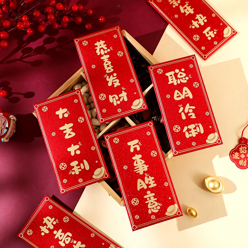 Premium Versatile Ready Stock 6pcs/set 2024 New CNY Angpow Thickened Golden Scallion Spring Festival Angpao Health Gi... - Image 3