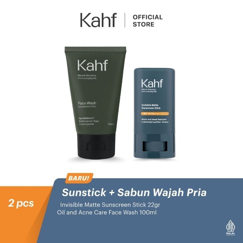 New Pack !! Kahf Package Of Sunscreen Expert Contents 2 (Facial Wash+Sunstick)