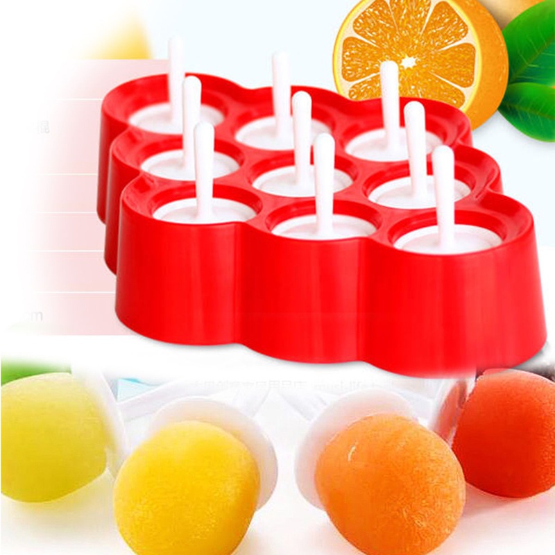 9PCS Silicone Mini Push Up Jelly Ice Cream Pop Yogurt Mold Popsicle Maker