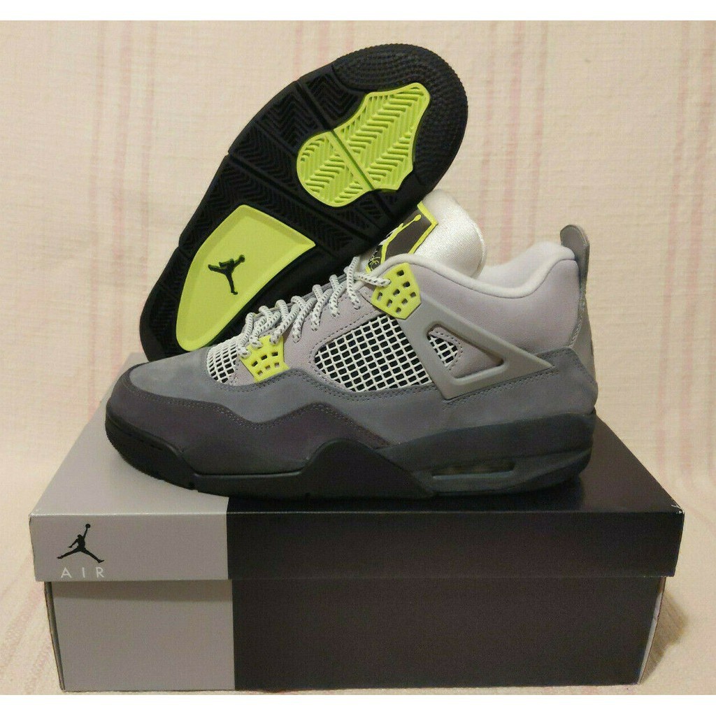 2023Jd 4 Neons Cold Gray Fluorescent Yellow Basketball Shoes 4C1W