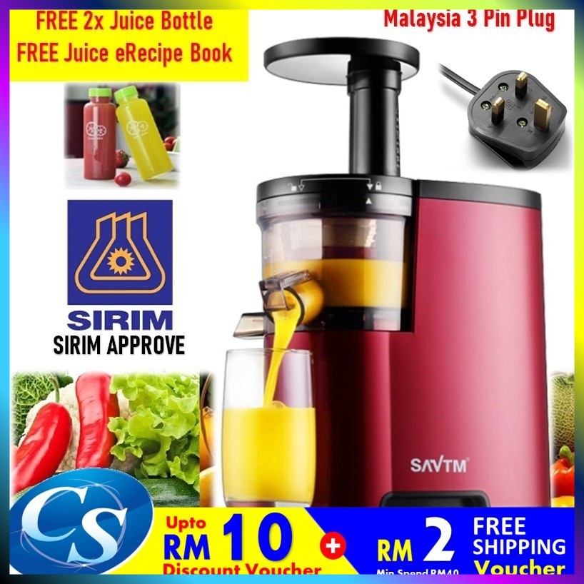 🔥SIRIM SAVTM JE-07 Slow Juicer 100% Fresh Fruit Juice Extraction Blender Maker AMGO🔥