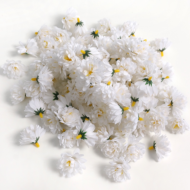 10/20/50Pcs Mini Daisy Artificial Flowers Heads Silk Fake Flower For Home Decor Wedding Decoration DIY Craft Garland Accessories