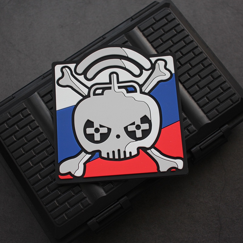 【Customized 】 Russian drone morale badge PVC animated morale badge octopus 3D Velcro Patch /Badges/armband/Emblem Decorative For Jackets Jeans Backpack cap