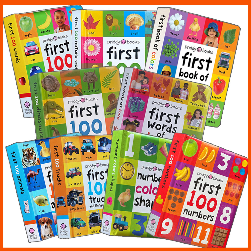 First 100 Words / Dinosaurs / Animals/ First Words Of Love / Numbers Colors Shape / Trucks Baby's Early Learning English Vocabulary Dictionary Children's Education Reading Book
