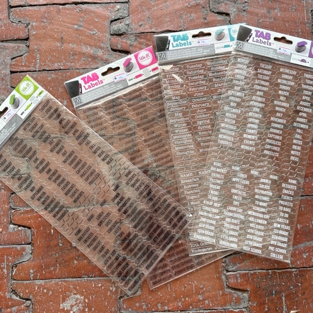 We Are Memory Keepers Clear Tab Labels / Stickers (For use with WRMK Tab Punch)