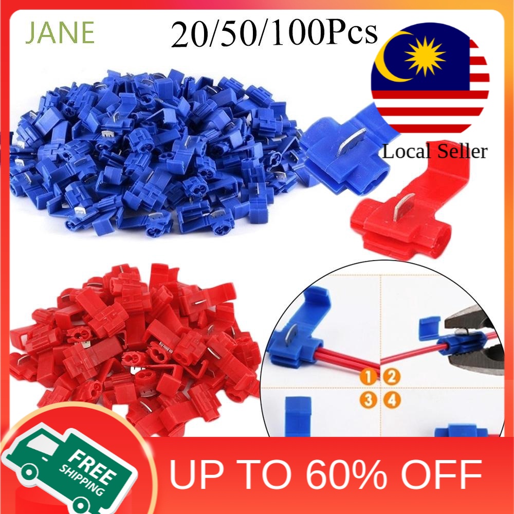 20/50/100Pcs Electrical Supplies Spring Wire No Screw Clamp Quick Connector - Ship Today - Ready Stock