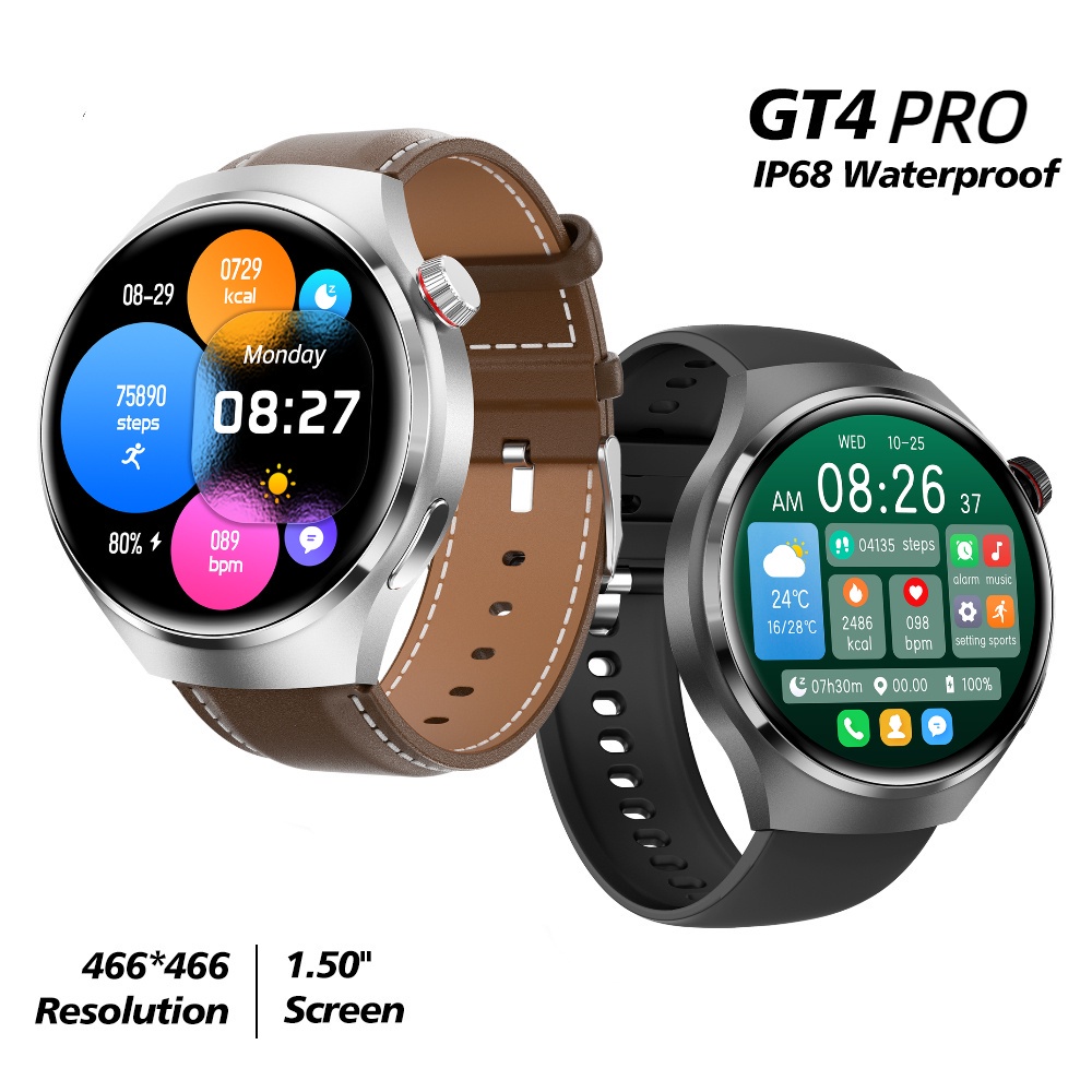 2023 New NFC Smart Watch Men GT4 Pro 1.5" HD Screen Bluetooth Call Voice Assistant IP68 Waterproof