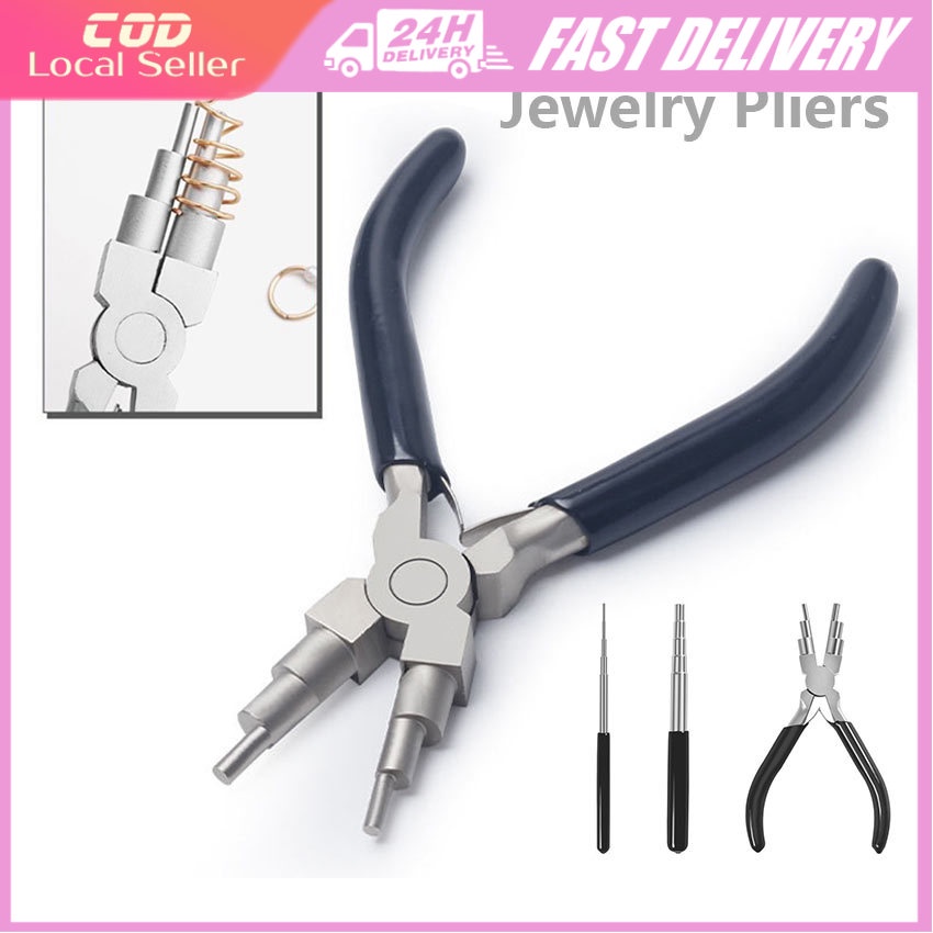 6-in-1 Carbon Steel Jewelry Pliers Handmade Pliers Round Hand Wrapped Wire Shaped Pliers