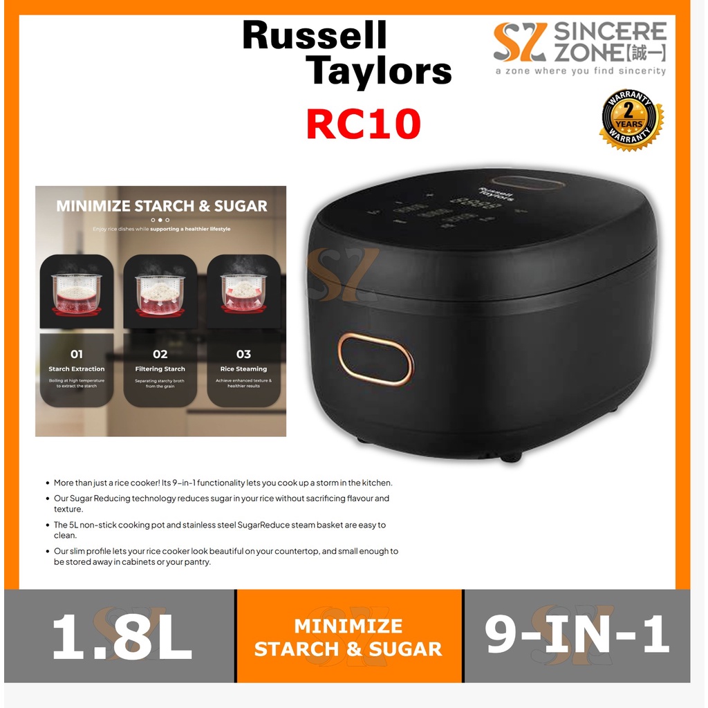 Russell Taylors RC10 Digital Low Sugar Rice Cooker (1.8L)