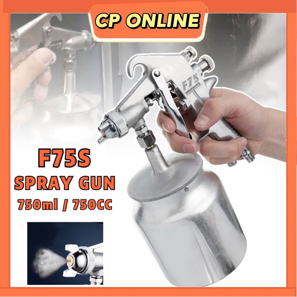 CP ONLINE 750ml OPTIMUS F75 Paint Air Spray Gun Pneumatic Spraying Tools for Car Painting Sembur Penyembur Cat 喷漆枪