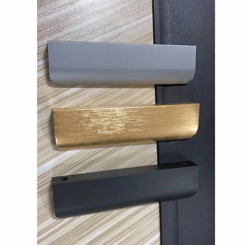 Quality Durable 8cm-100cm lengthen widened cabinet handle Drawer Wardrobe Modern extended aluminum alloy Black hand - Image 4