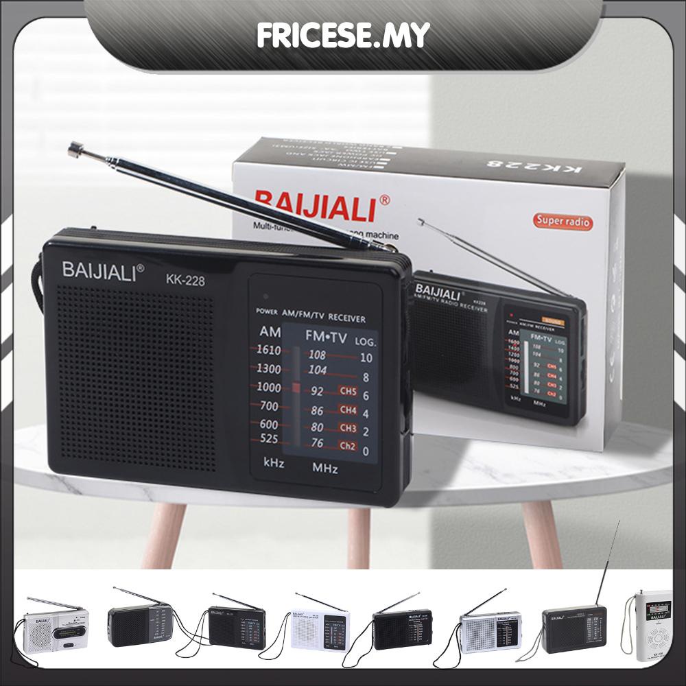 [Fricese.my] Mini AM/FM Radio AA Battery Powered Full-wave Band Emergency Radio Receiver