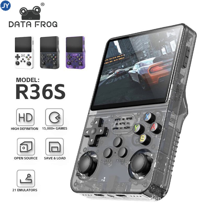 Data Frog R36S Retro Handheld Video Game Console Linux System 3.5 Inch IPS Screen R35S Plus Portable Pocket Video Player