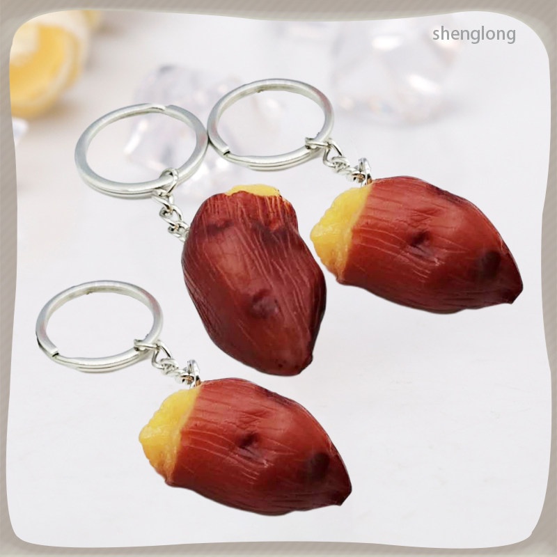 3 PCS Best Friend Keychain Baked Potato Crafts Couple Keychains Birthday Goody Bag Filler Lovers Miss