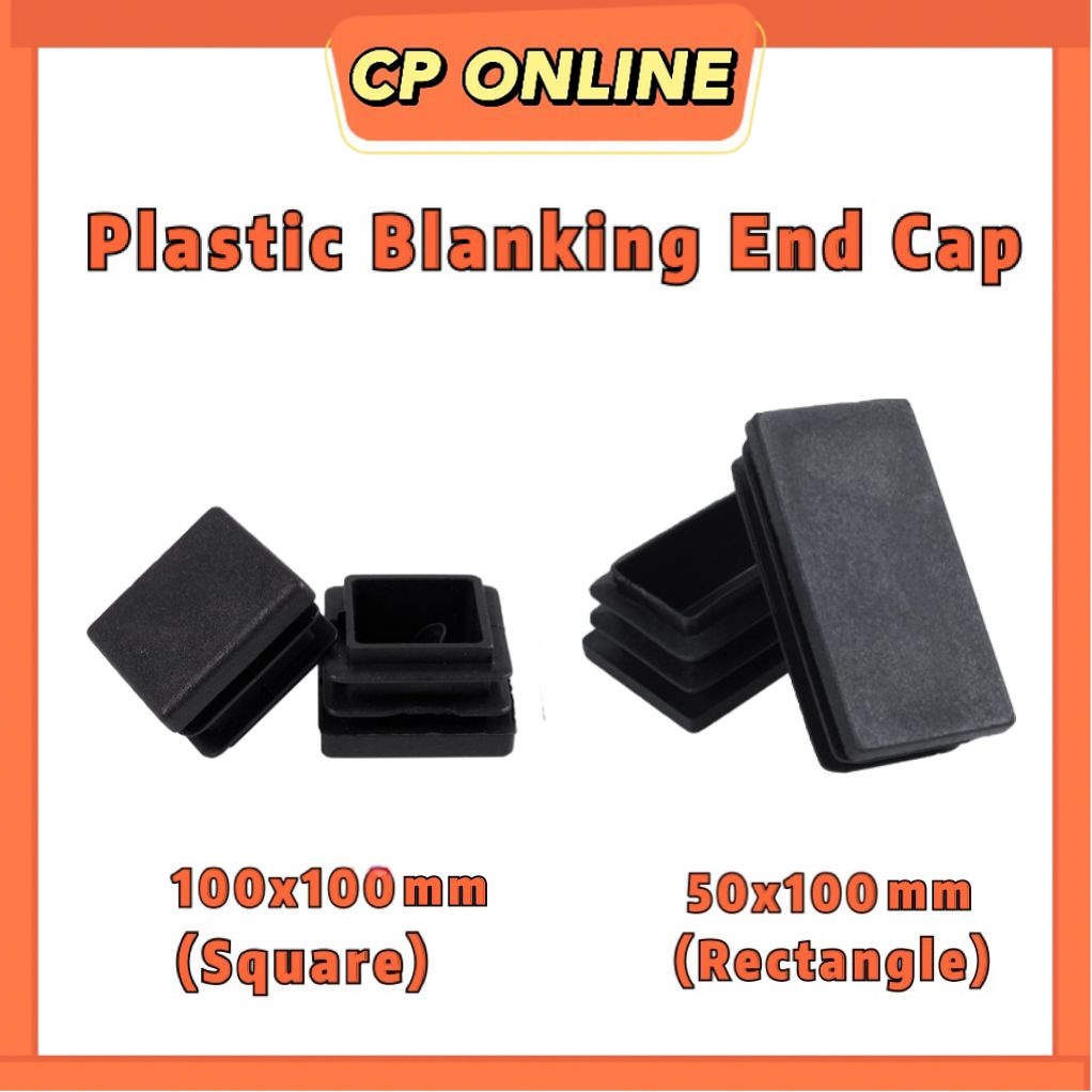 CP ONLINE(2x3)(2x4)(2x6)(4x4) Hollow Plastic Blanking Insert End Cap Square/Rectangle Plug Plastic Tube Plug Tube Insert