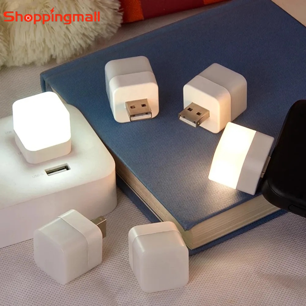 Mini USB LED Light Portable Plug Lamps Eye Protection Book Reading Light Small Round Car Bulb Computer Mobile Power Lamp