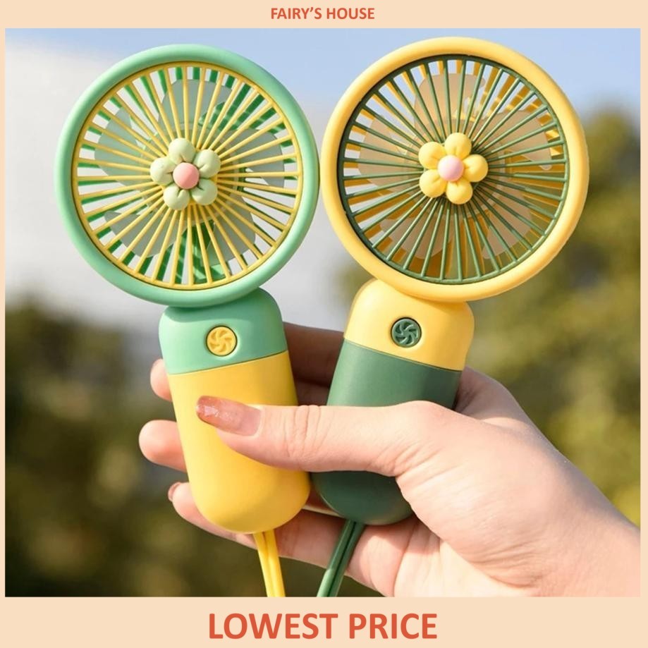 [Ready Stock]Kipas Mini Fan USB Fan Flower Fan Charge Battery Desk Cooling Small Kipas Mini Kipas Kecil