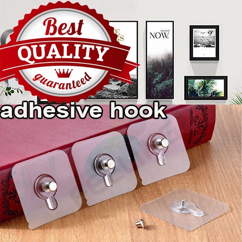 FEELING掛鉤免打孔 Punch-Free Photo Frame Self adhesive Wall Hook Screw Stickers Holder Rack,Adhesive Wall Hooks Heavy Duty Waterproof,Hooks for Hanging Picture,Wall Hook Organizer