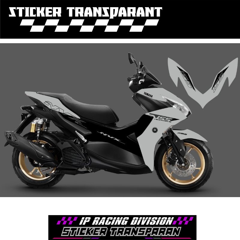 STRIPING STICKER ALL NEW AEROX CONNECTED NVX 155 TRANSPARENT MALAYSIA STYLE CARBONIZED