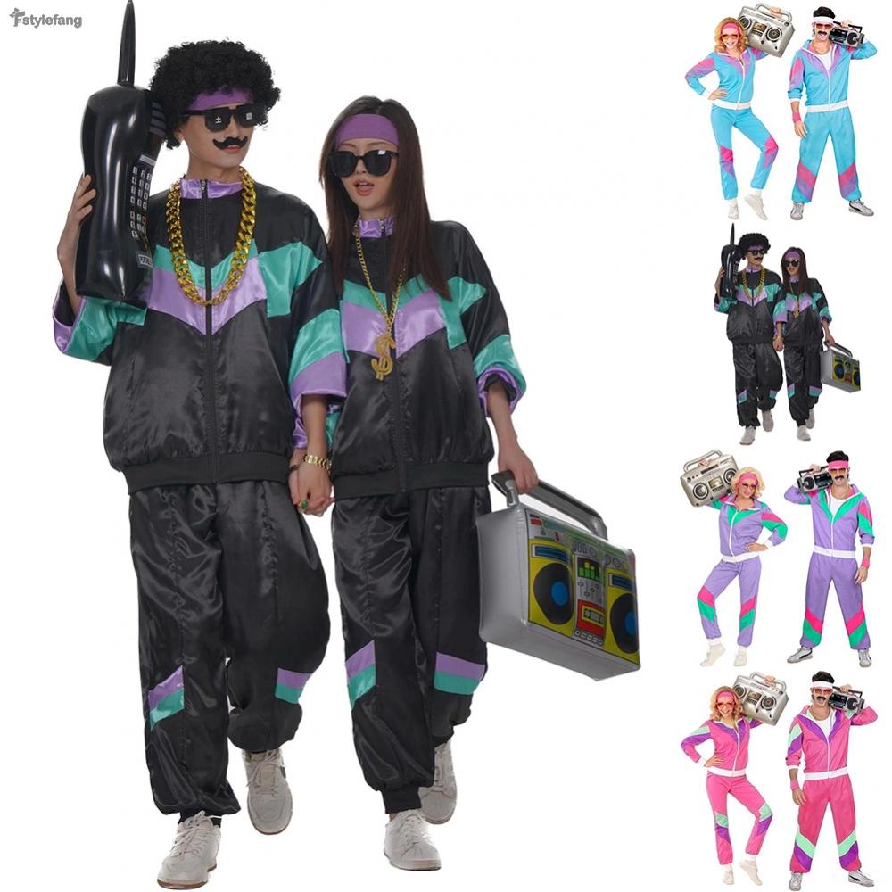 【STYLEF】70s 80s Rock Disco Cosplay Outfits Couples Hippie Costumes for Women and Men【fashion-Clothes】